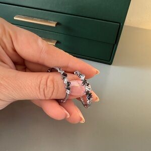 Bomb Party Hematite Alexandrite June Hoops